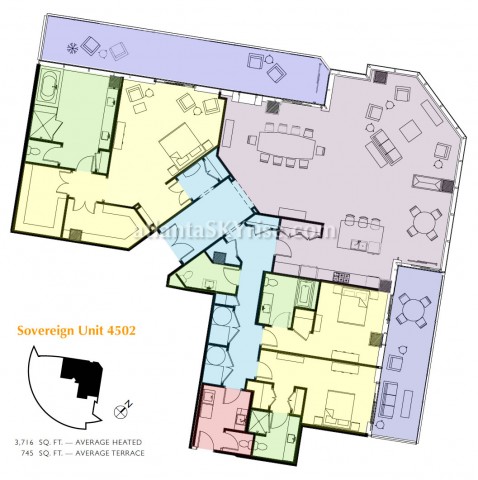Sovereign Unit 4502 Floor Plan